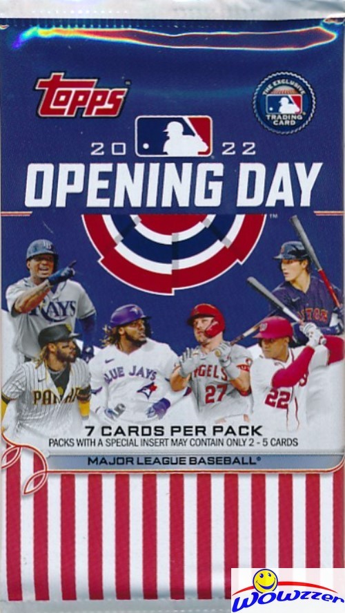 (4) 2022 Topps Opening Day Baseball Factory Sealed HOBBY Packs-28 New Cards!