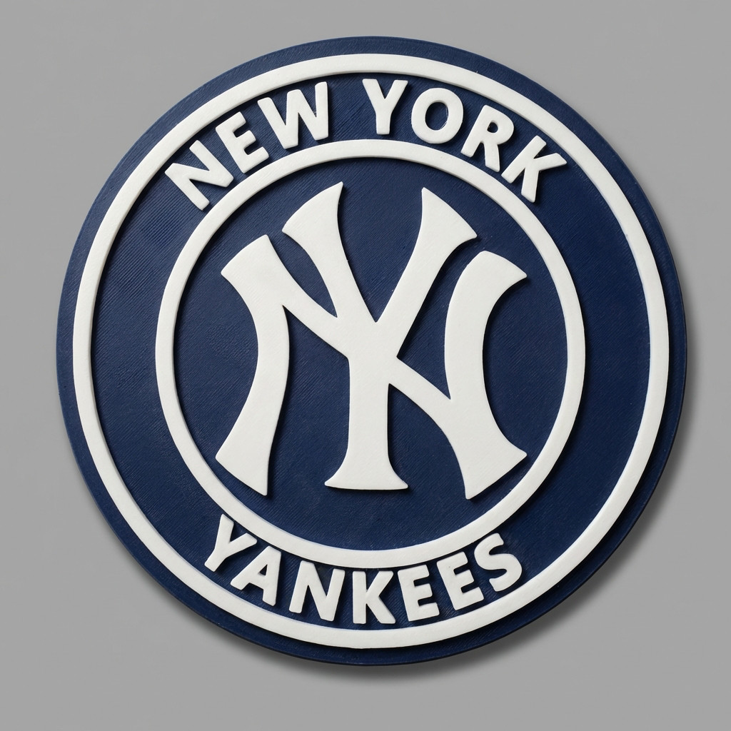 New York Yankees 3D Wall Sign MLB Baseball Decor Yankees Fan Gift Man Cave