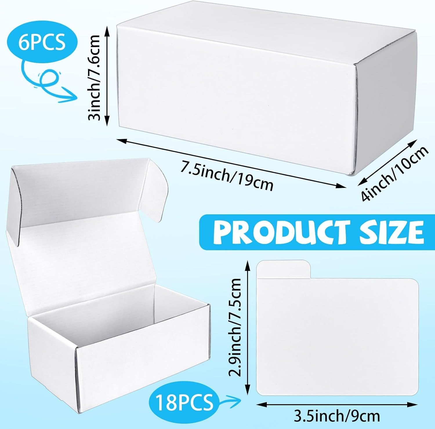 Trading Card Storage Box with Dividers, 6 Pack • 400 Count Bulk Card Collection