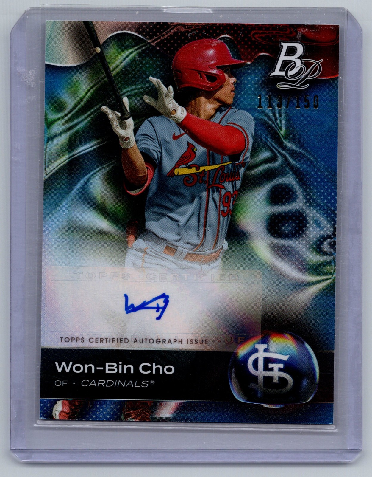 2023 Bowman Platinum Top Prospects Won-Bin Cho #TOP-92 Auto (AU, RC) /150