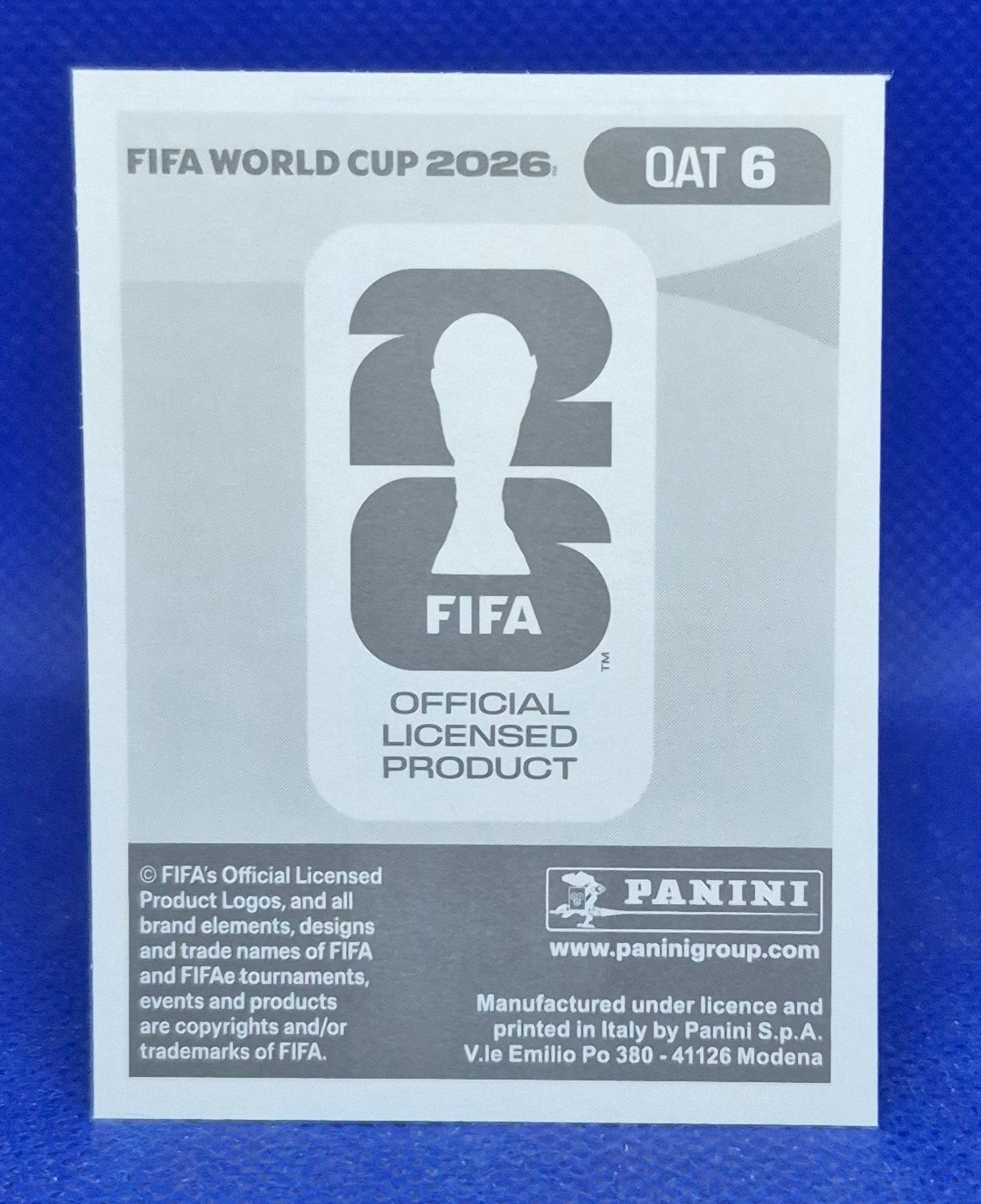 2026 Panini FIFA World Cup Sticker Boualem Khoukhi #QAT 6 – Qatar