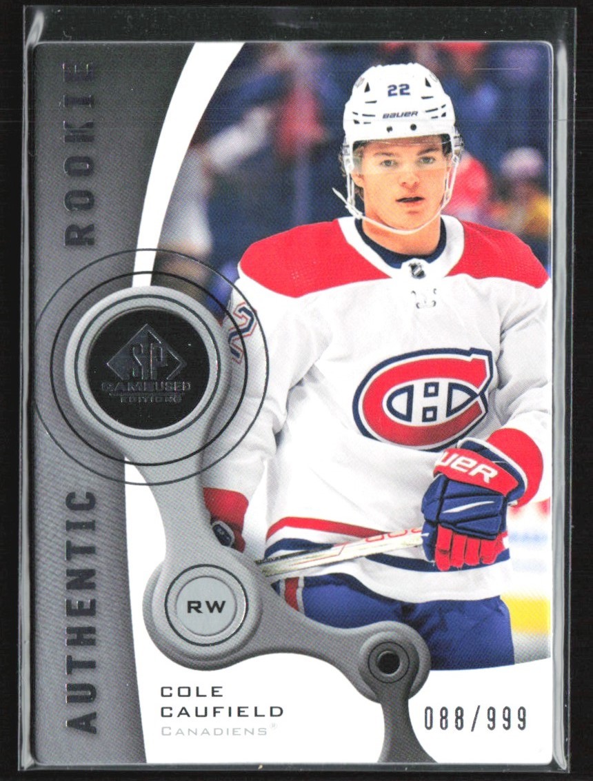 Cole Caufield 2021-22 SP Game Used 2005-06 Retro Rookies /999 #R-1 Montreal