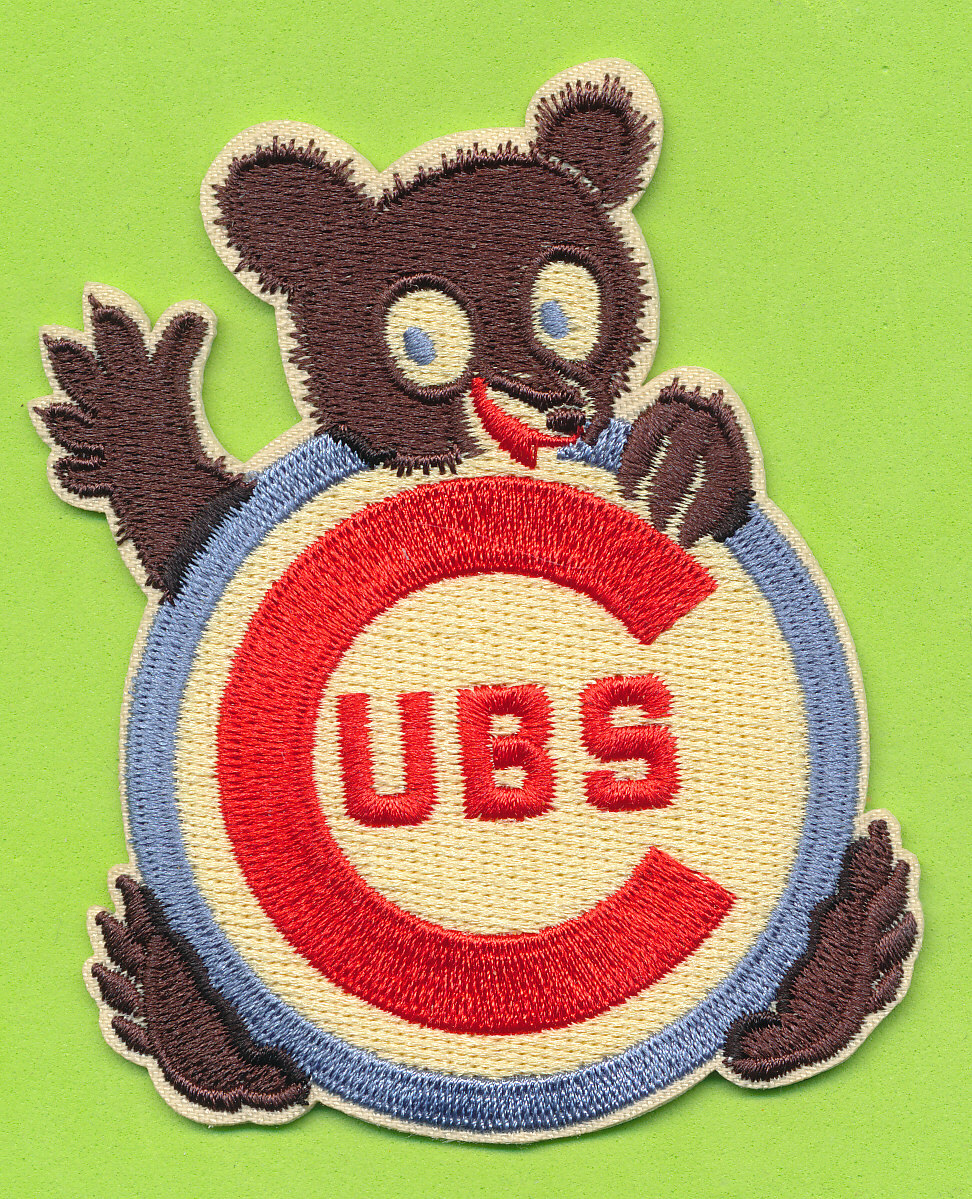 1960’s Style 3-1/2″ x 2-1/2″ Die Cut Chicago Cubs Embroidered Patch