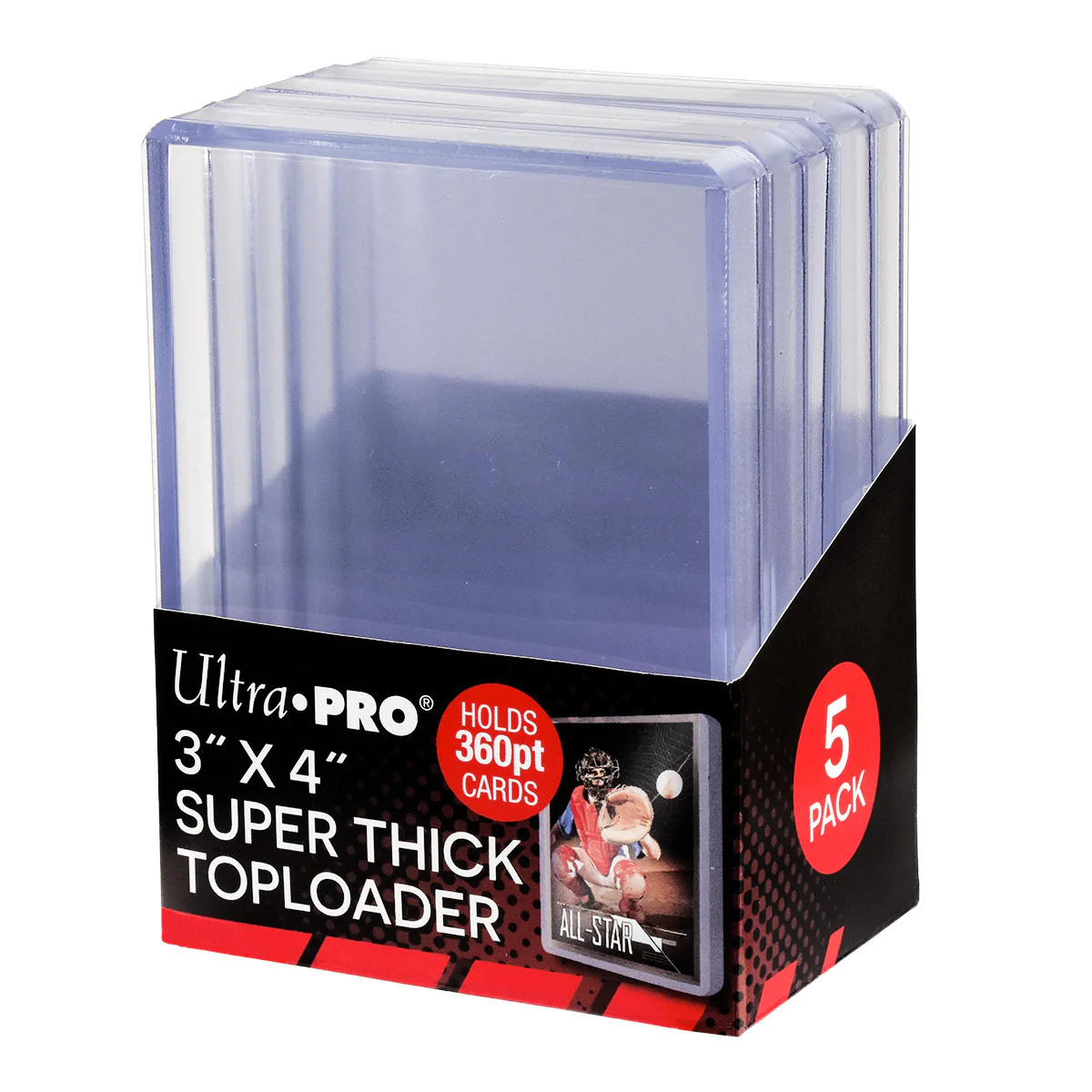 3″ x 4″ Super Thick 360PT Toploaders (5ct)