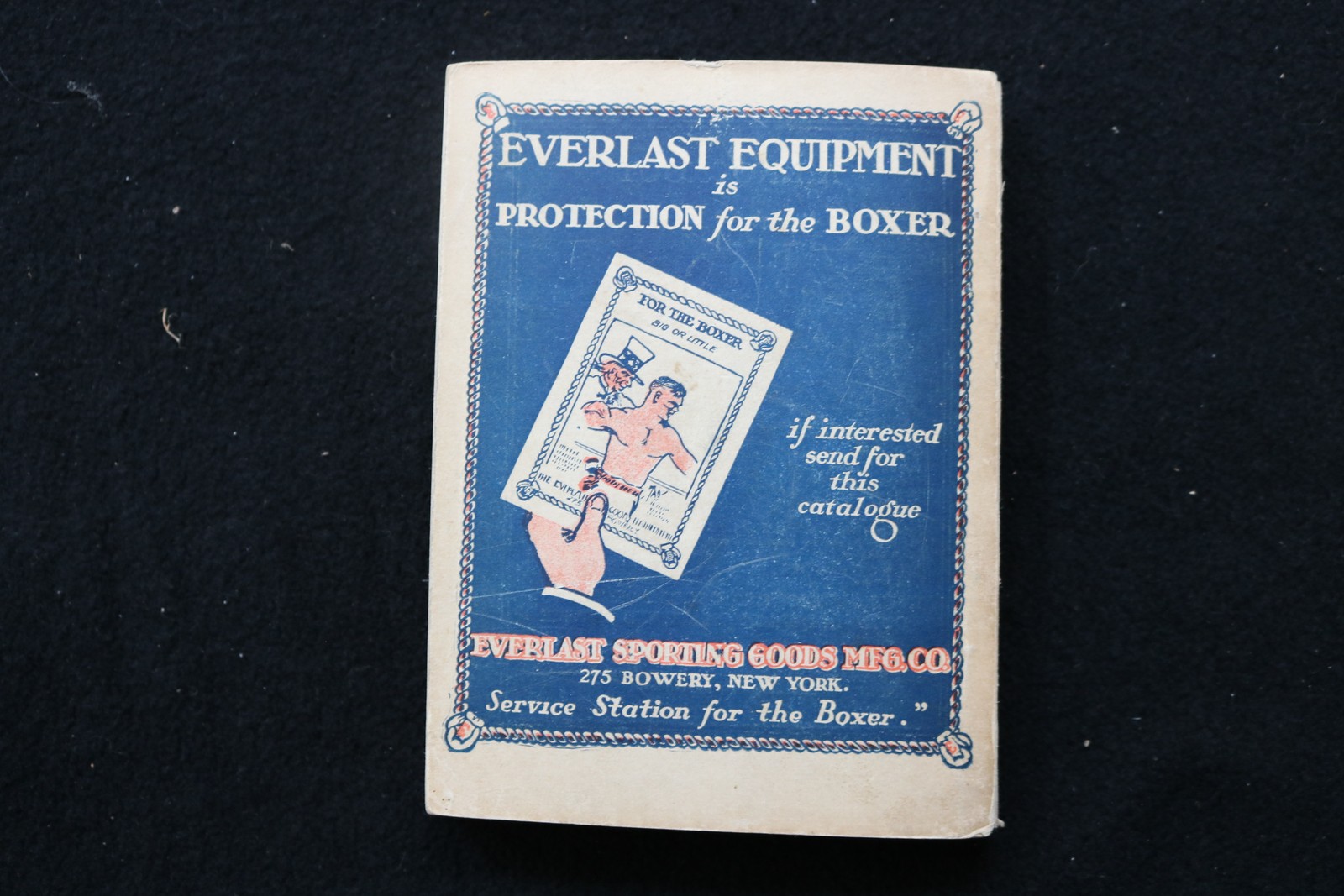 1922 EVERLAST BOXING RECORD AND BLUE BOOK SOFTCOVER BOOK – JACK DEMPSEY – K 3835