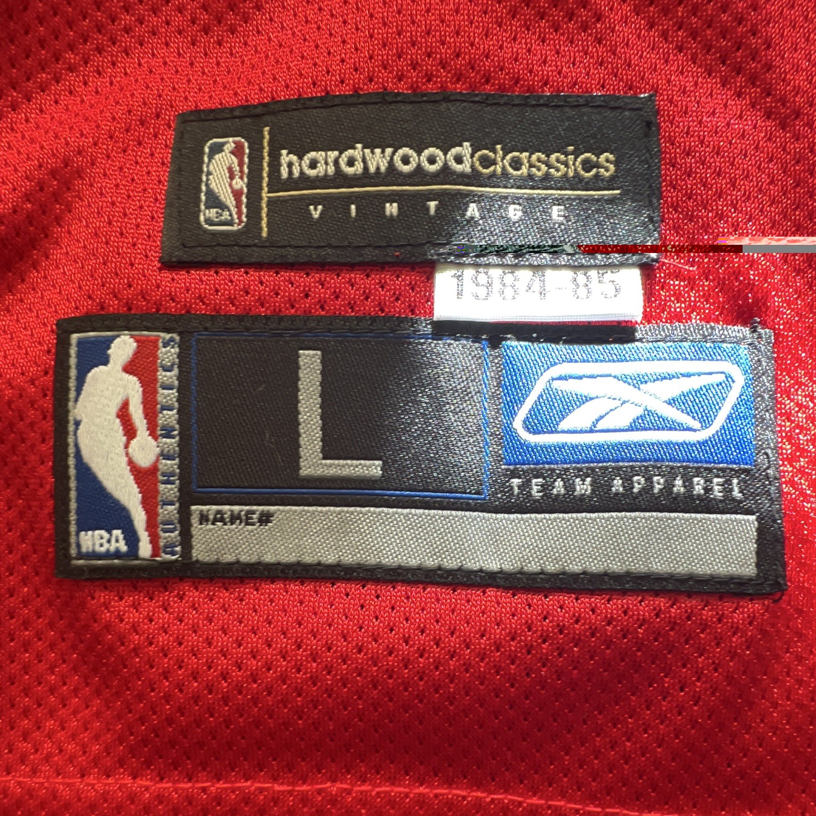 Reebok Chicago Bulls Scottie Pippen #33 Red Black White NBA Jersey Size L