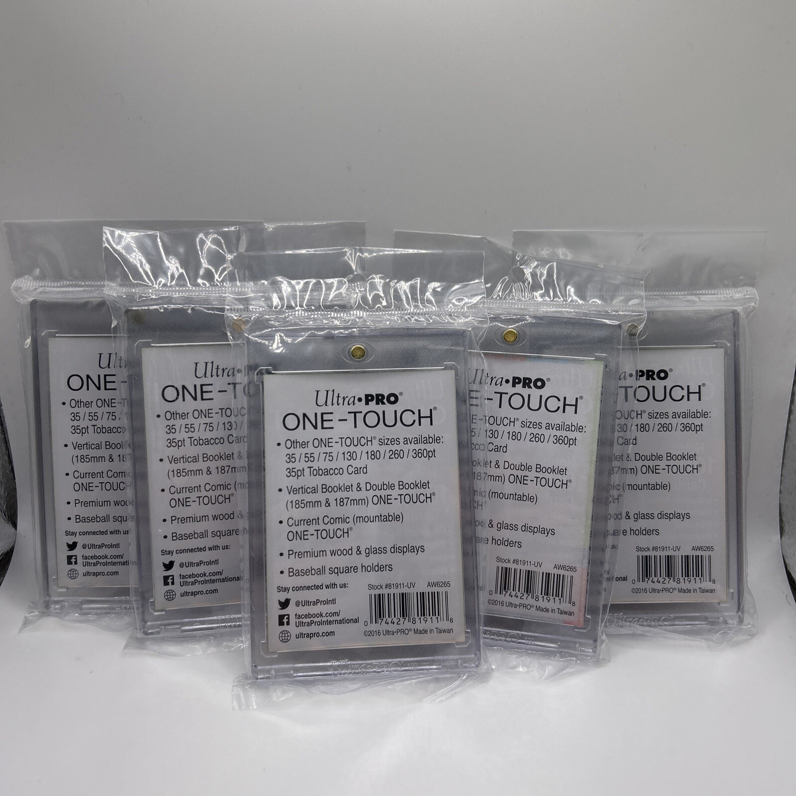 Ultra Pro One-Touch Thick Card 100pt Point Magnetic Card Holder – LOT of 5