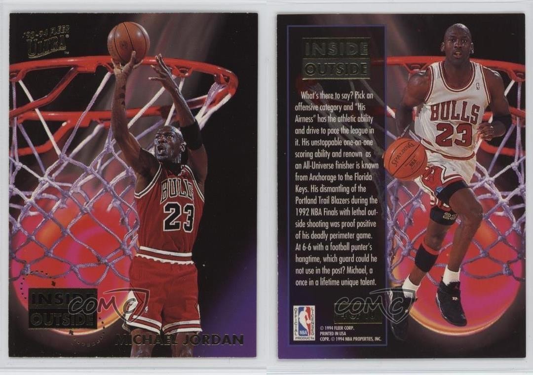 1993-94 Fleer Ultra Inside Outside Michael Jordan #4 HOF 0g65