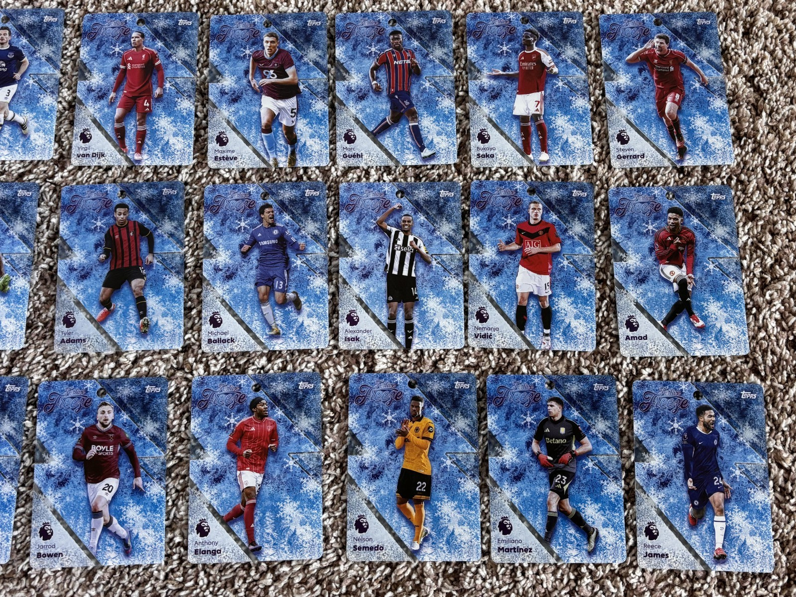 2025-26 Topps Premiere League Festive Freeze 24 Card Set Advent Calendar Holiday