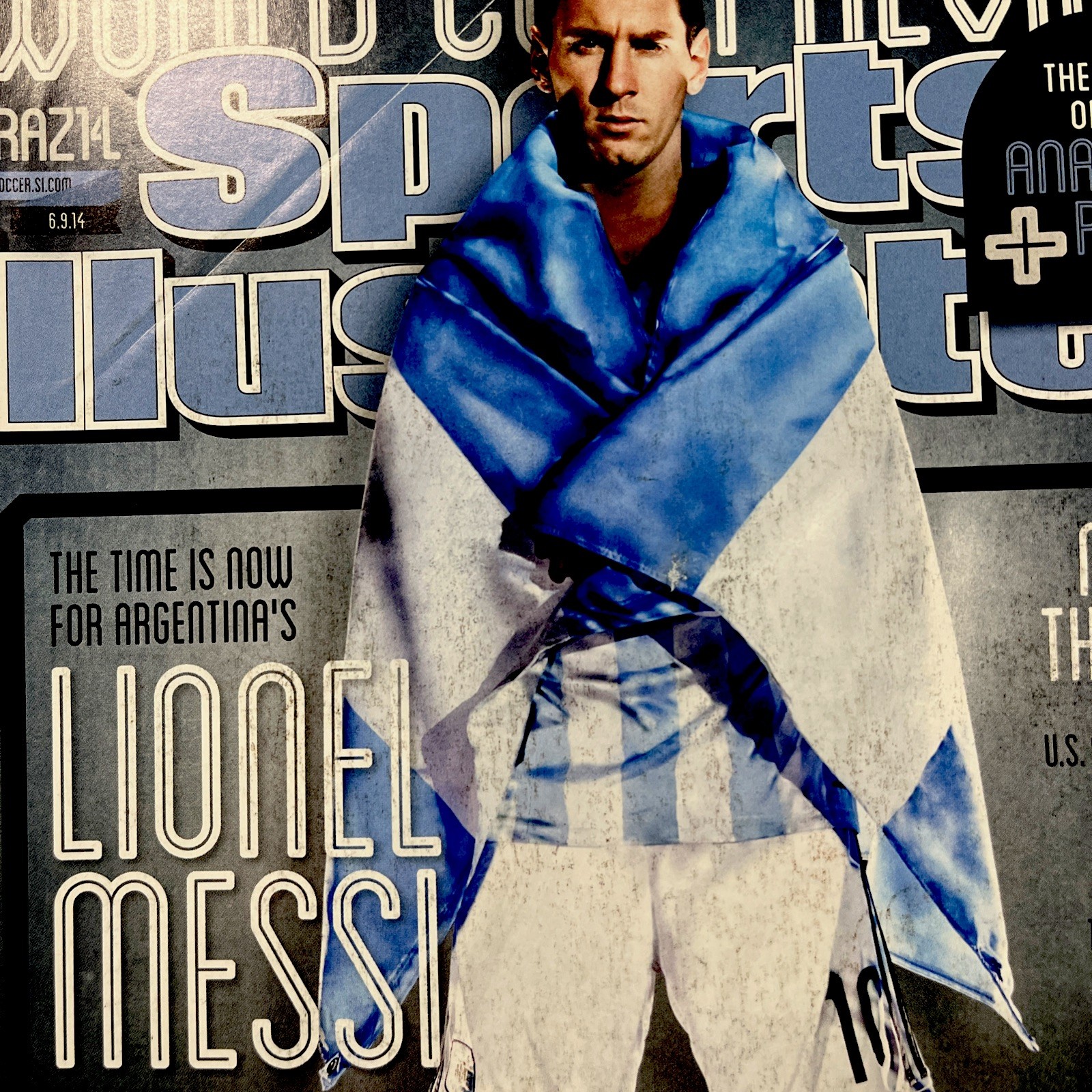 Lionel Messi 1st Sports Illustrated 2014 World Cup Preview Argentina 6.9.14