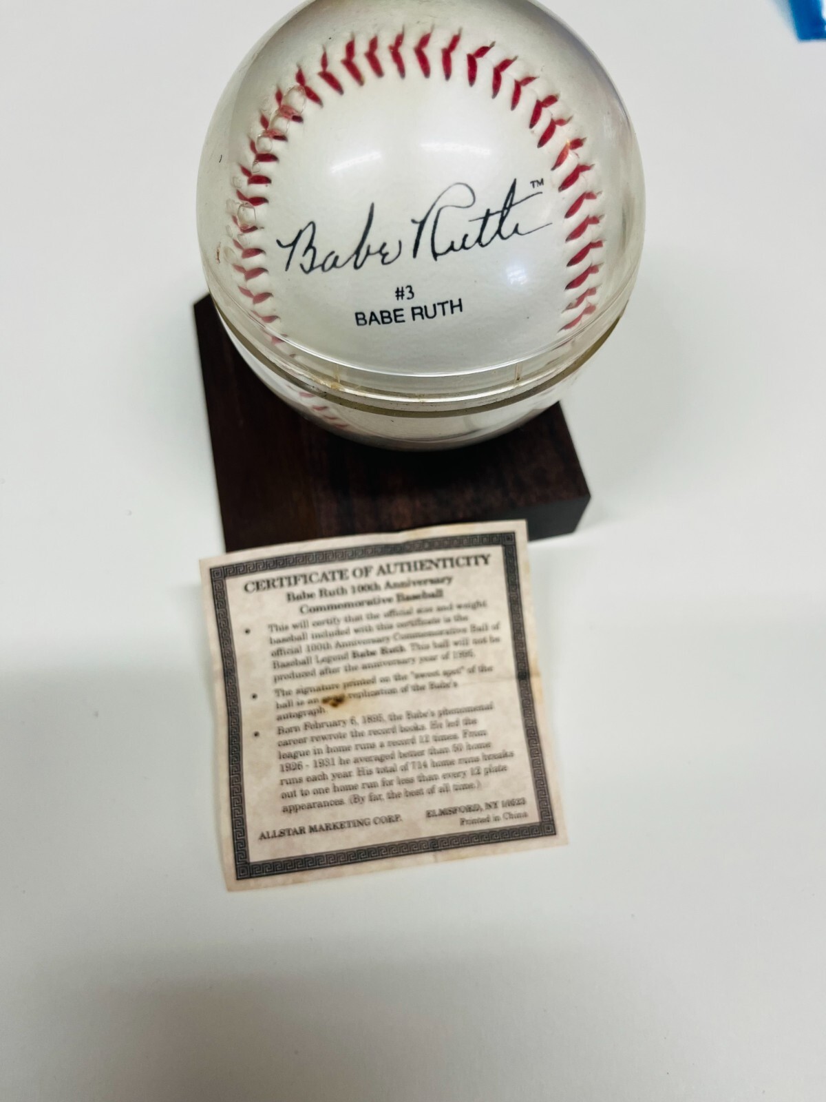 1995 All Star Marketing Babe Ruth 100th Anniversary Commemorative Baseball