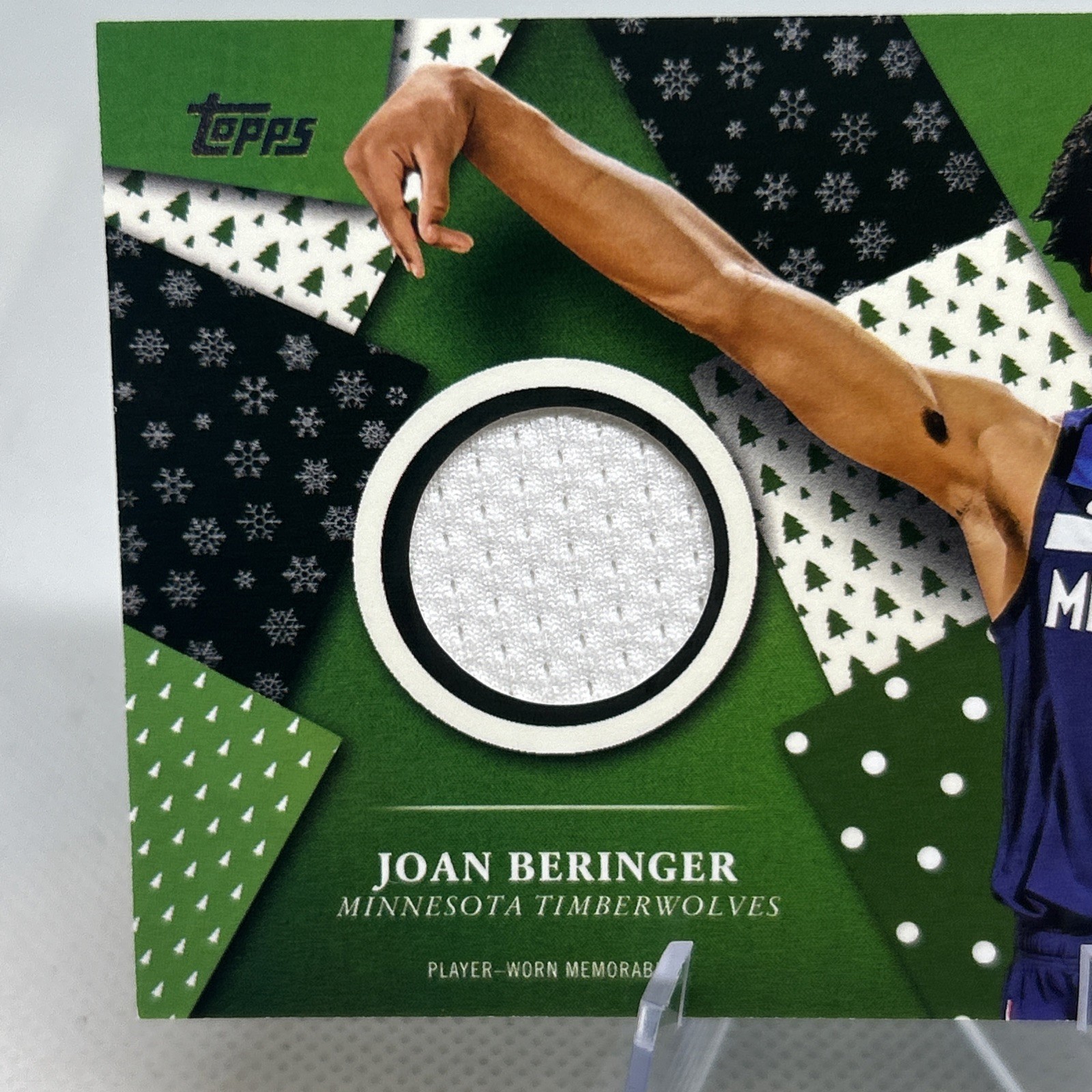 2025-26 Topps Holiday Holiday Relic Joan Beringer RC Minnesota Timberwolves E103