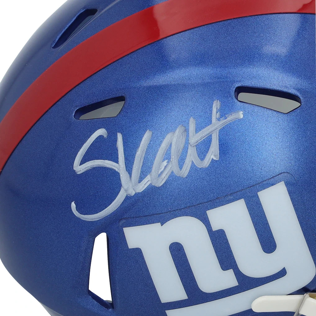 Cam Skattebo Autographed NY Giants Speed Mini Helmet Fanatics NFL Rookie