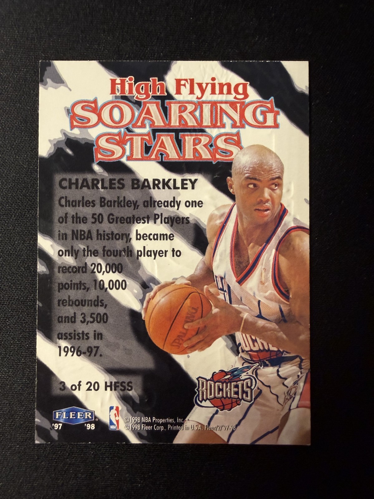 1997-98 Fleer – High Flying Soaring Stars Charles Barkley #3 of 20 HFSS