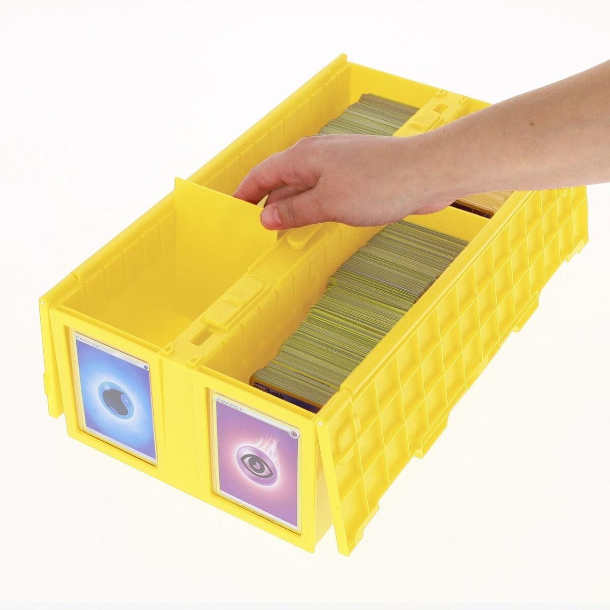 BCW Card Box Bin Holder For 1600 Trading Gaming Sport Cards Fit Toploader Yellow