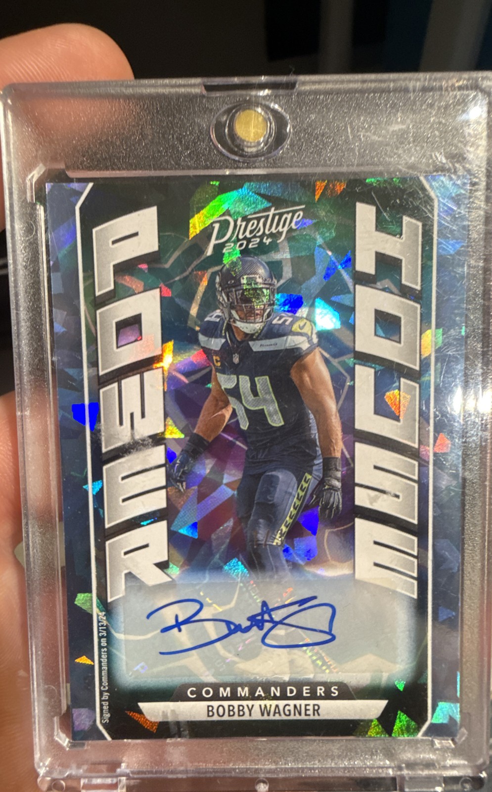2024 Panini Prestige – PowerHouse Bobby Wagner #PH-BWR Xtra Points Platinum 1/3