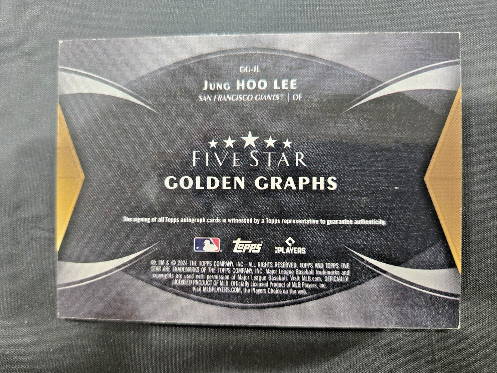 2024 JUNG HOO LEE TOPPS FIVE STAR ROOKIE AUTOGRAPH CARD# GG-JL #9/20 S F GIANTS