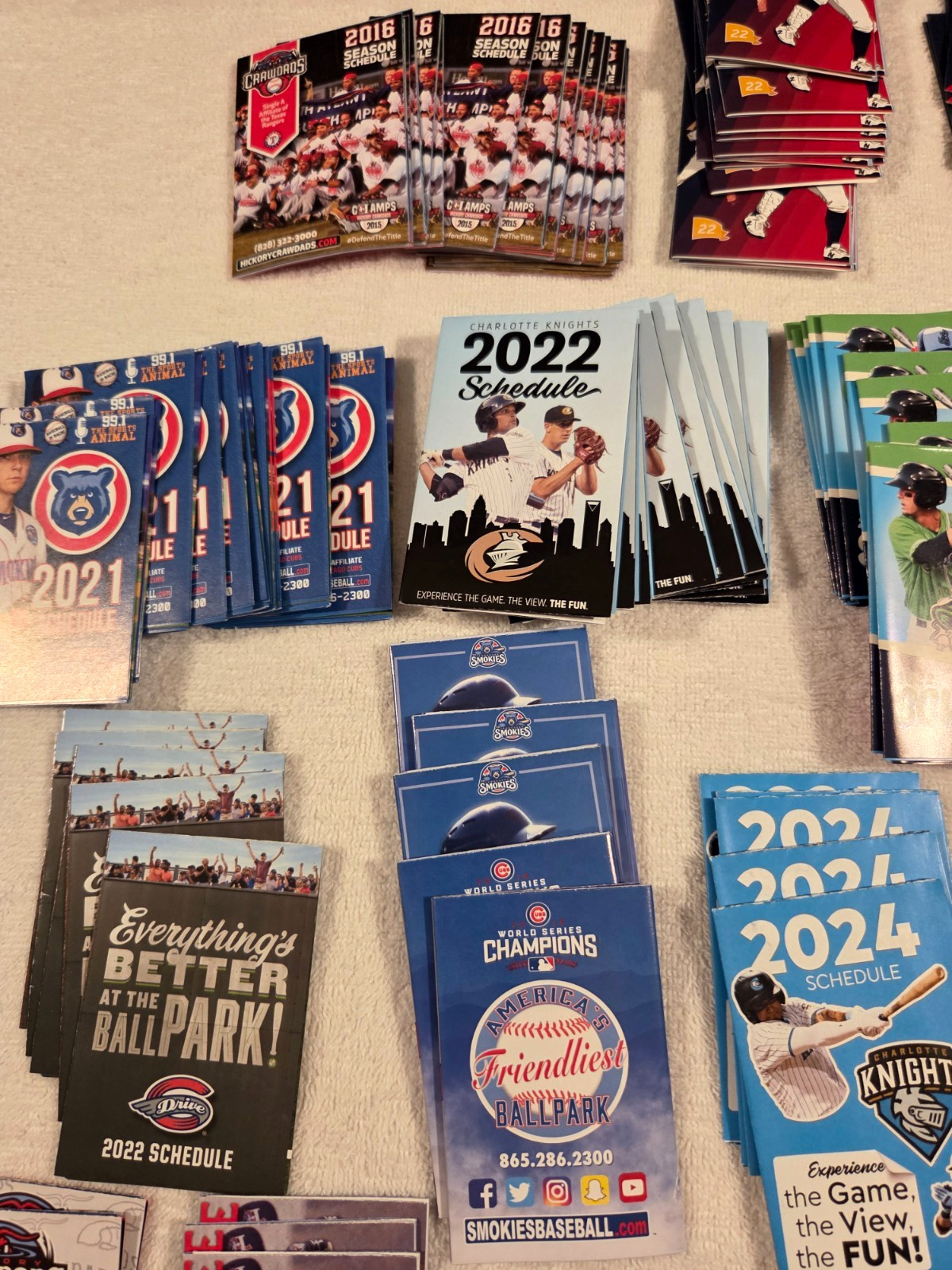 HUGE Baseball Schedules, Tickets, Info, Minor & Major League MIX 150 Item Lot