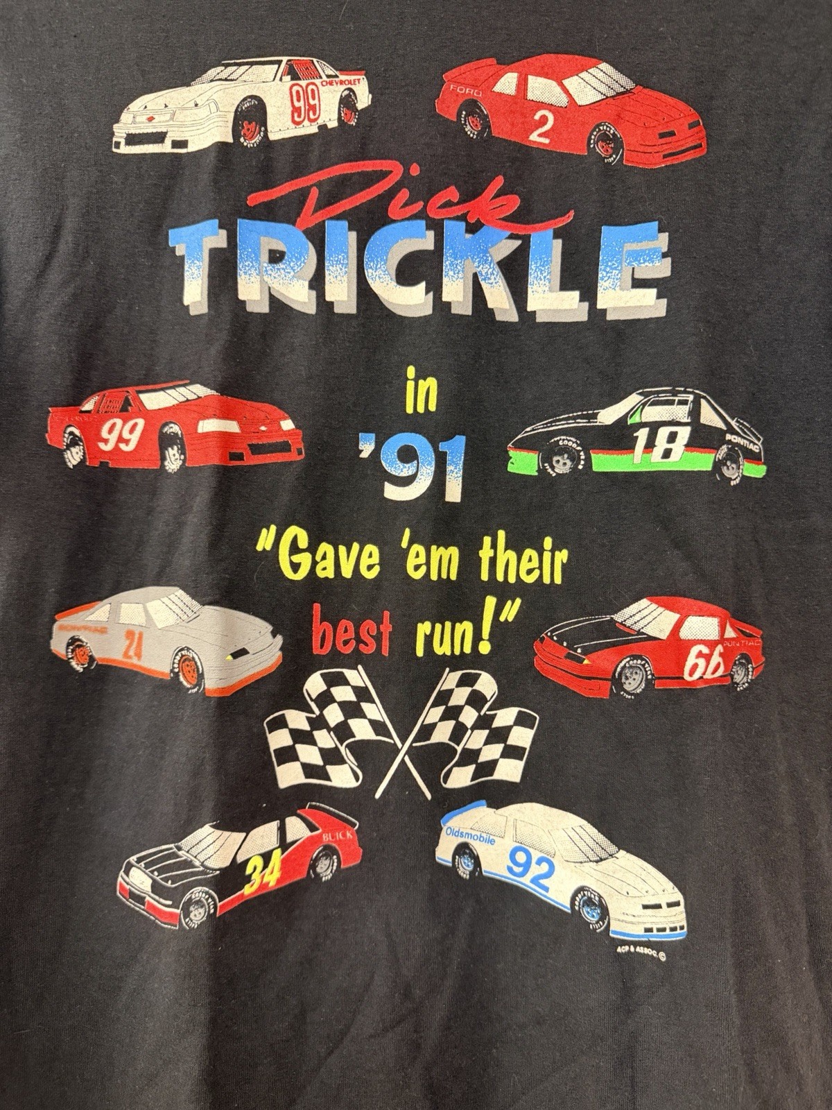 Vintage 1990s Dick Trickle T-Shirt Size Medium NASCAR racing made in USA