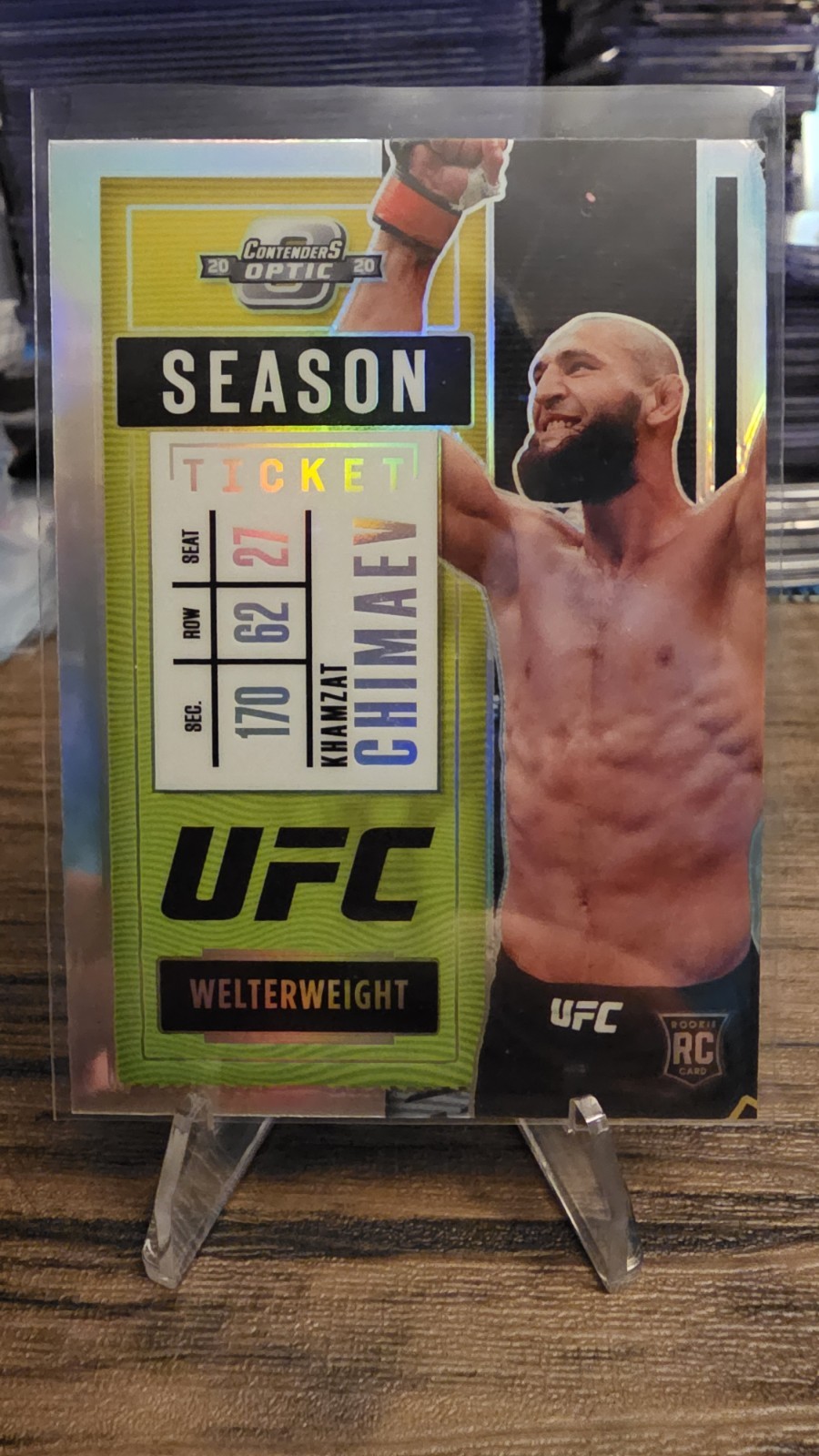 2021 Chronicles UFC KHAMZAT CHIMAEV Contenders Optic Season Ticket Silver 🔥🔥🔥