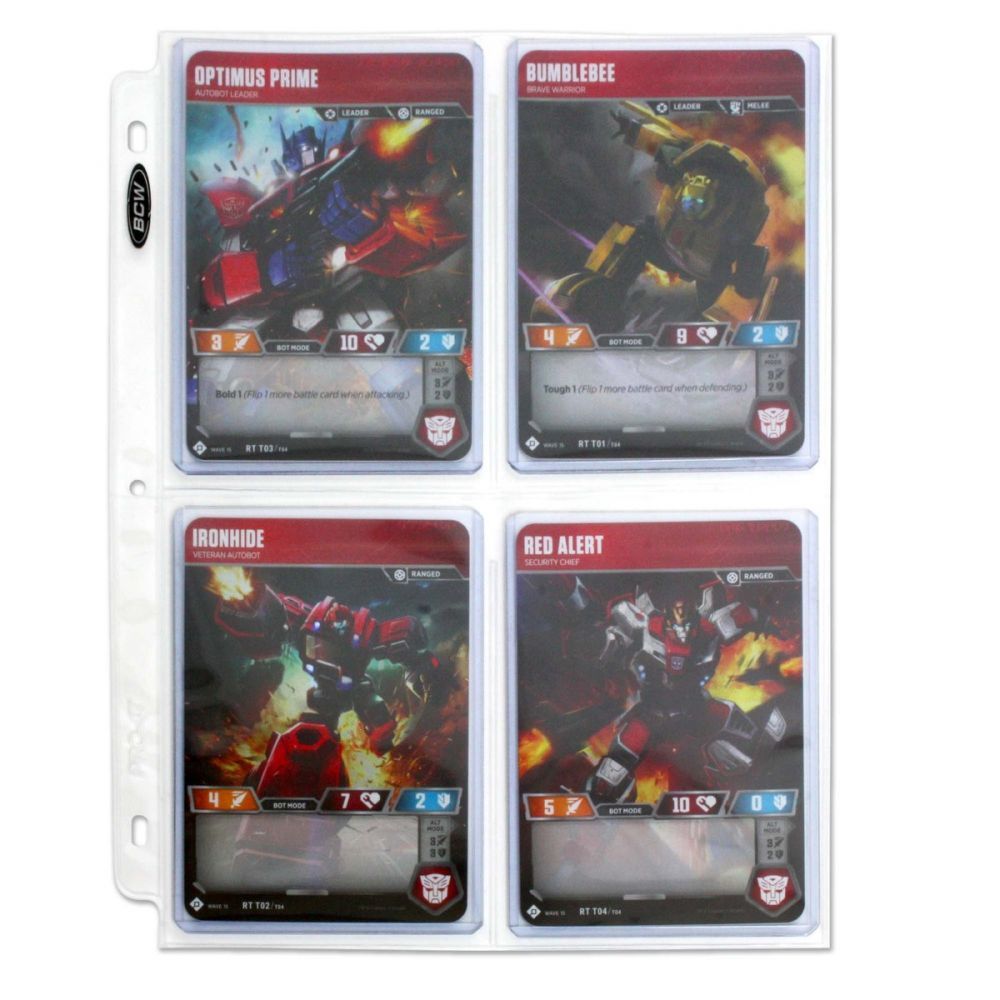 Pack of 20 PRO 4-POCKET PHOTO PAGE (1-PRO4T-20)