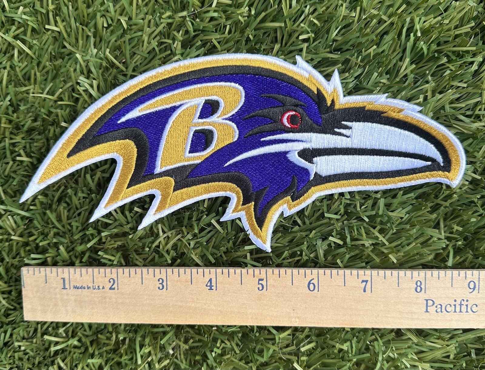 Baltimore Ravens BIGGEST 8.5” Patch Iron On Embroidered US SELLER