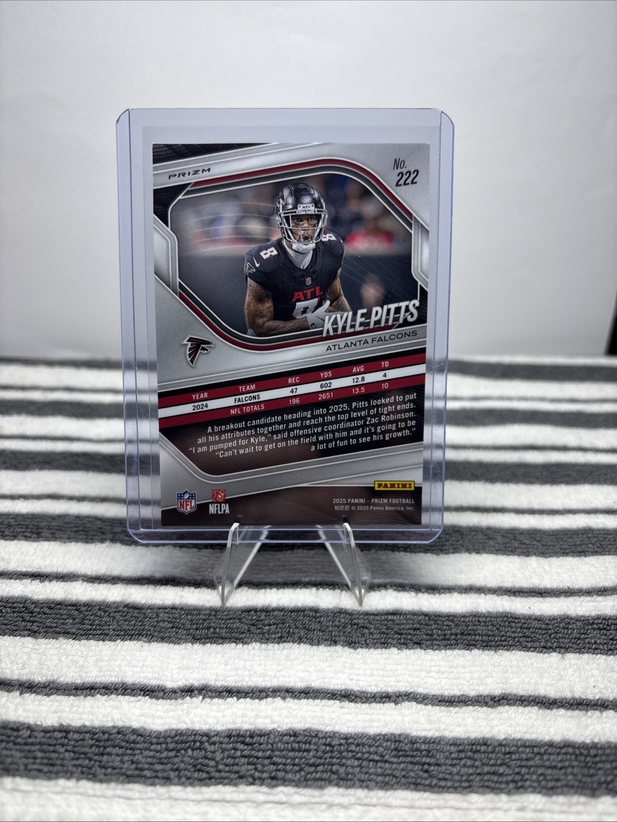 2025 Prizm Kyle Pitts #222 Green Shock Prizm