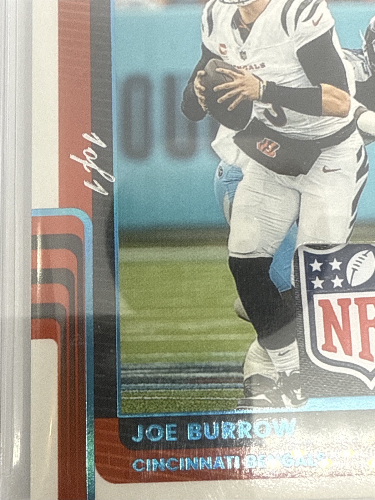2025 Donruss Threads Laundry Tag NFL Shield 1/1 Joe Burrow