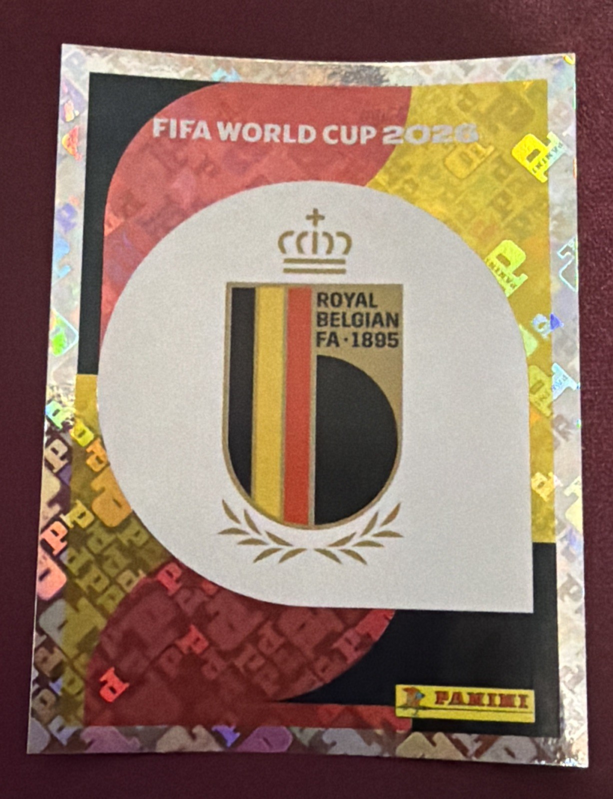 2026 Panini FIFA World Cup Sticker Belgium #BEL1 Emblem Logo Badge Foil