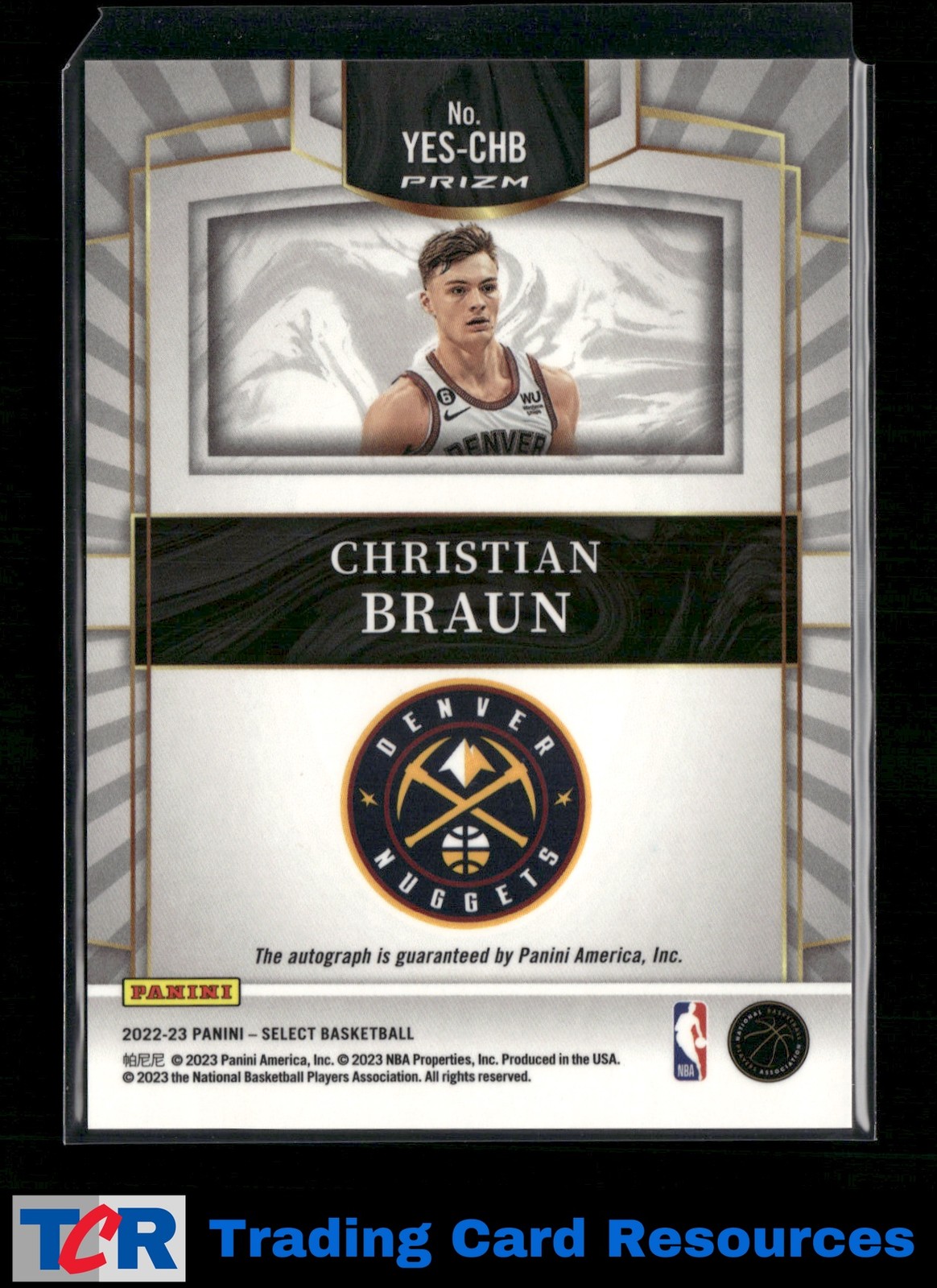 2022-23 Panini Select #YES-CHB Christian Braun Youth Explosion Signatures