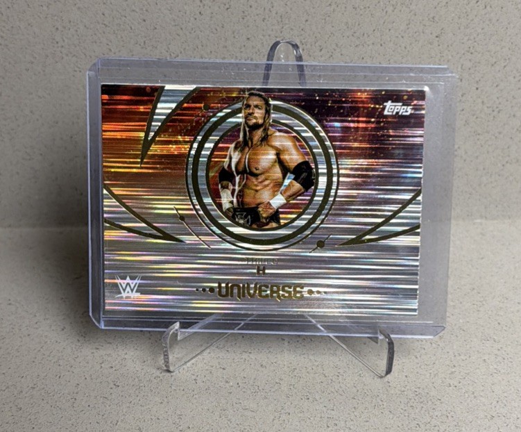 Triple H Flare Parallel 2025 WWE Topps Universe Hobby Exclusive Foil Holo #195