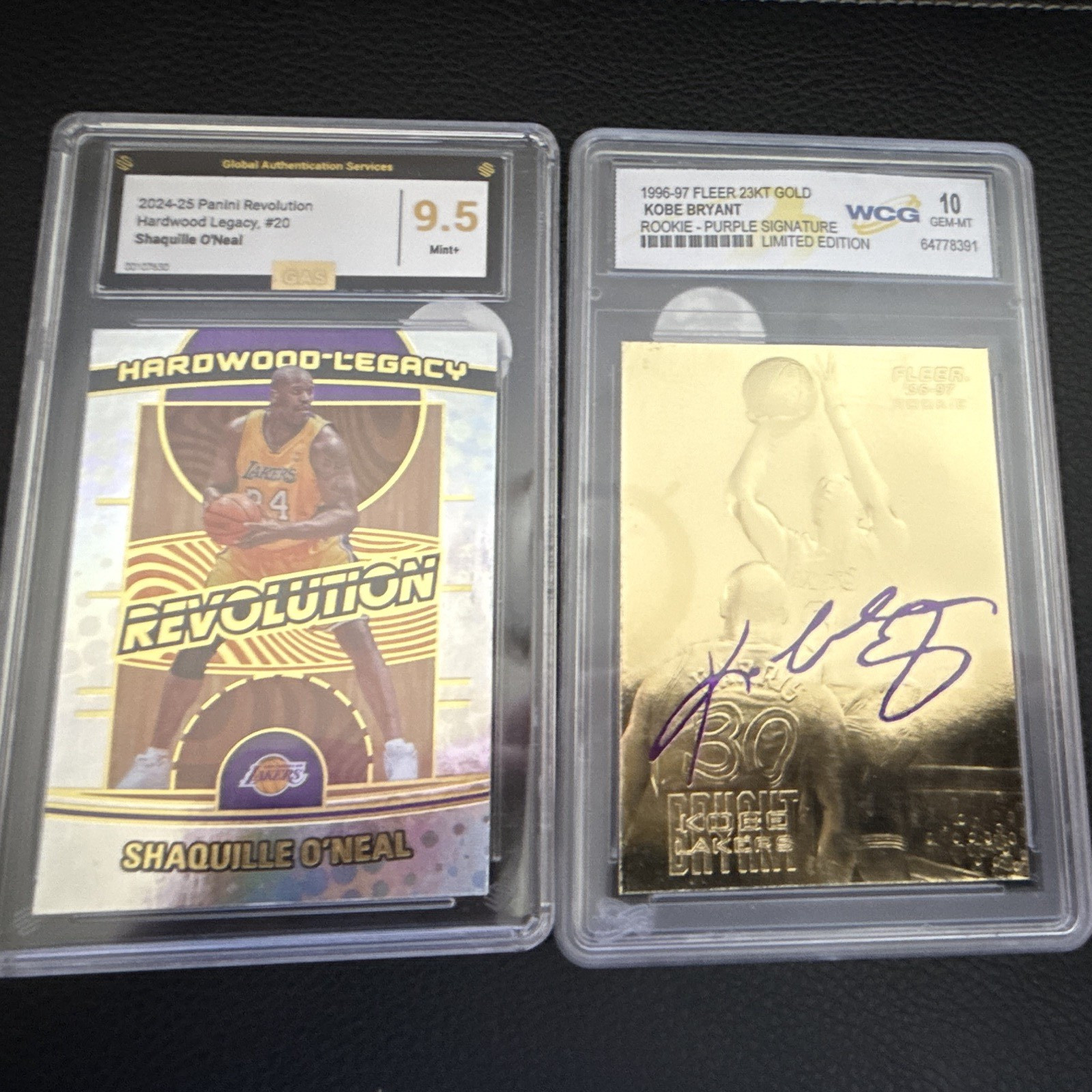 Dynamic Duo: Kobe (rookie) & Shaq slabs