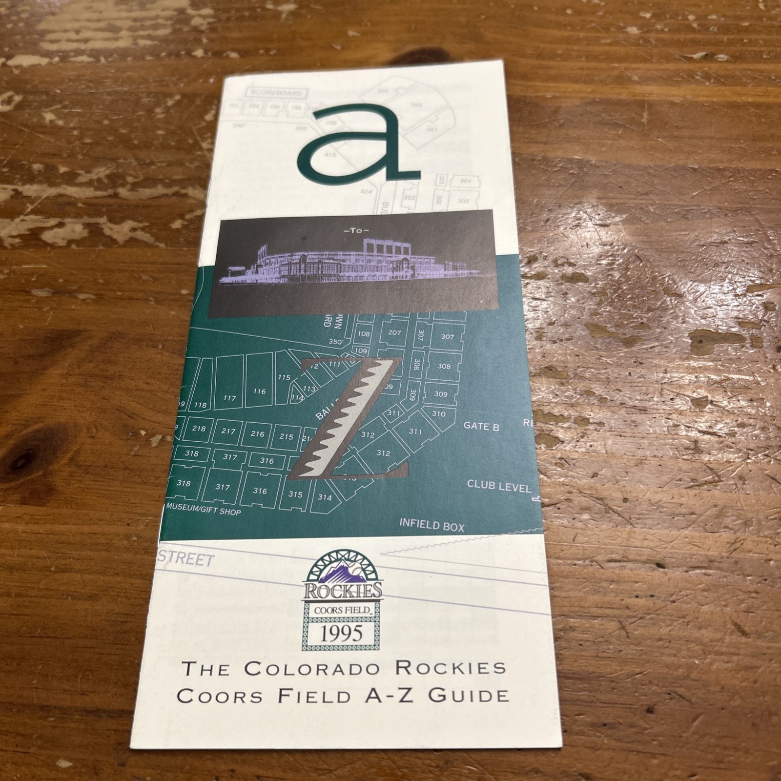 Coors Field Colorado Rockies A-Z Guest Guide Paperback Booklet Vintage 1995