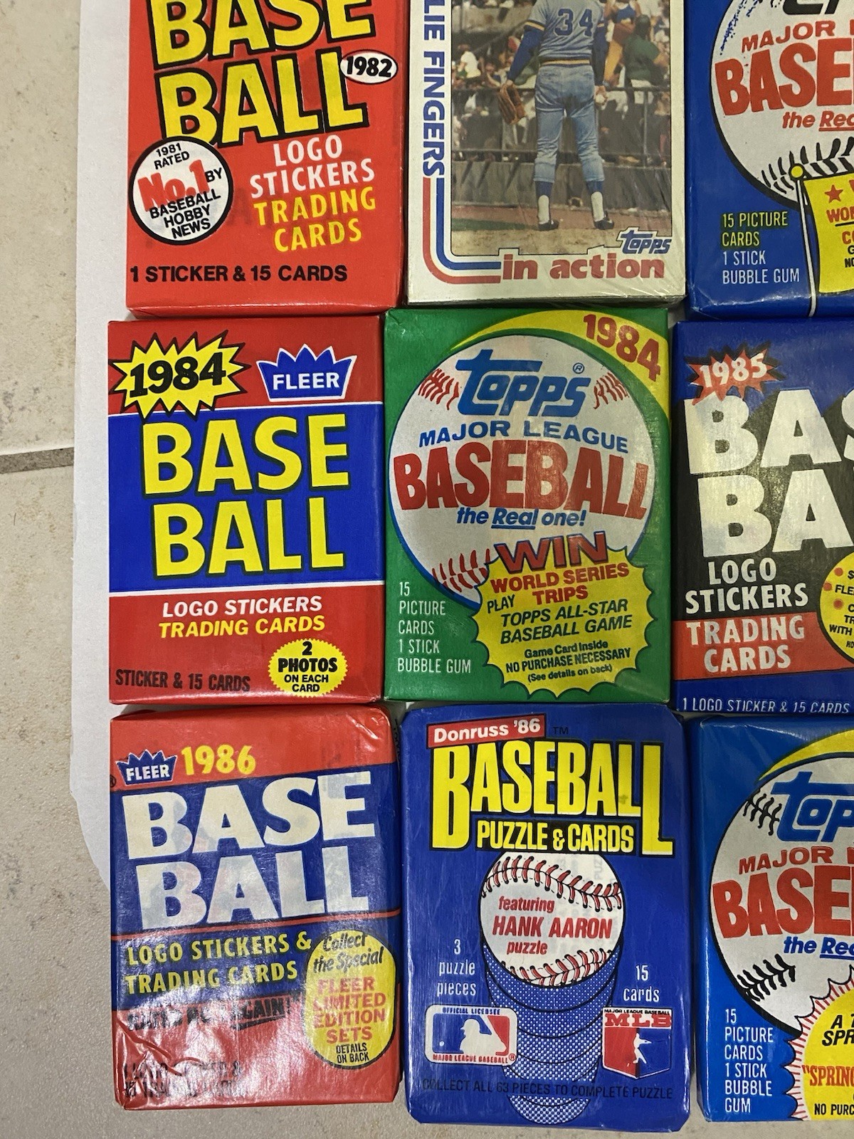 20 Lot 1981-1986 Baseball Card Packs. TOPPS, DONRUSS, Fleer. These Are Valuable