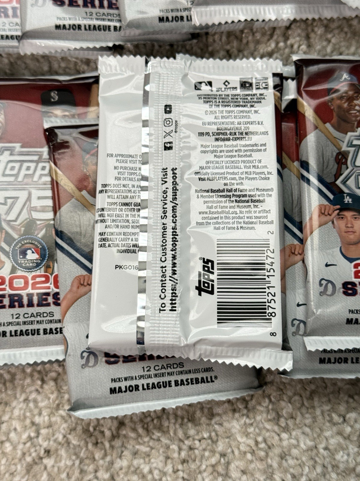 2026 Topps Series 1 Baseball Factory Sealed 12-Card Packs 50 Pack Lot !!!