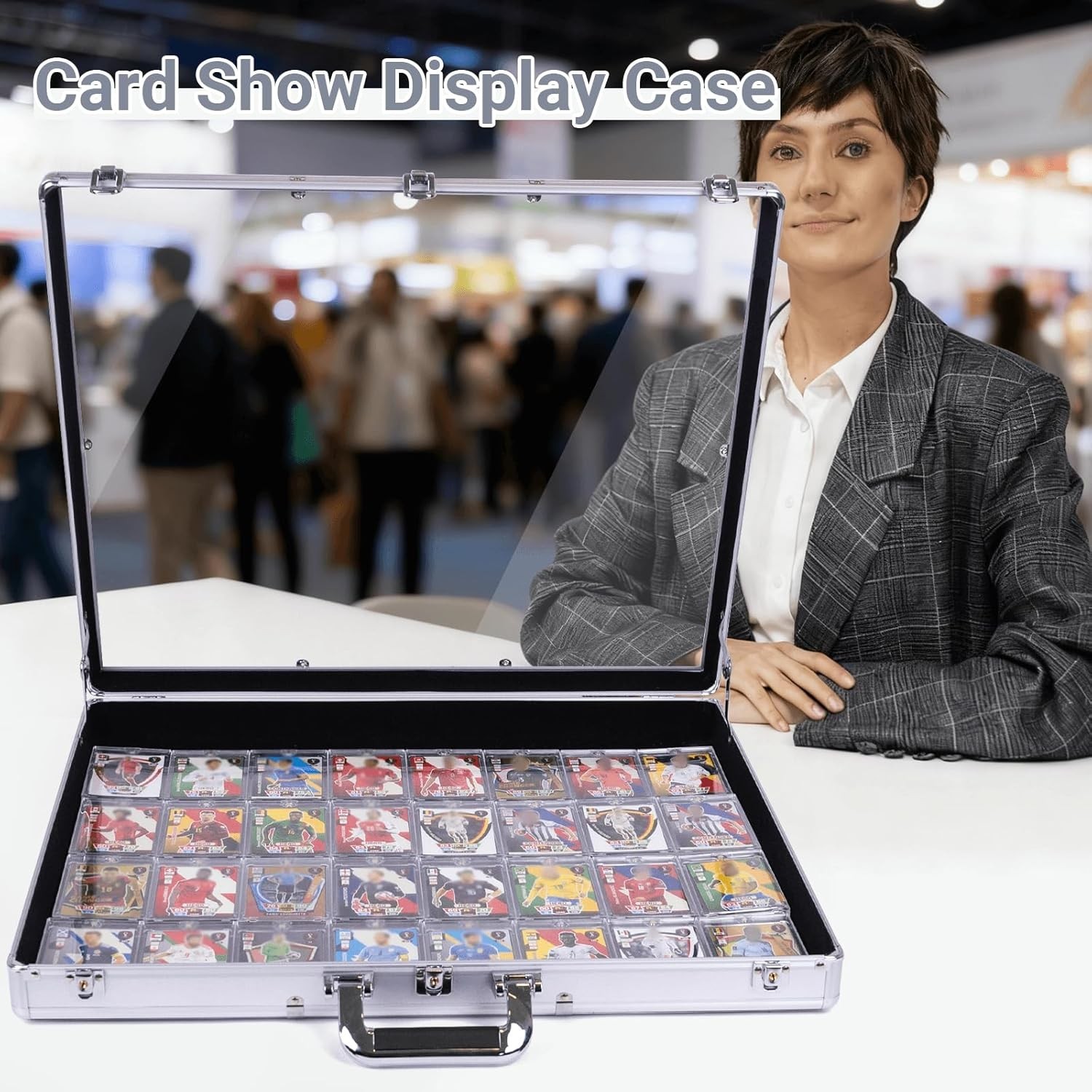 Card Show Display Case Large Aluminum 24 X20 Lockable Trading Card Display Case