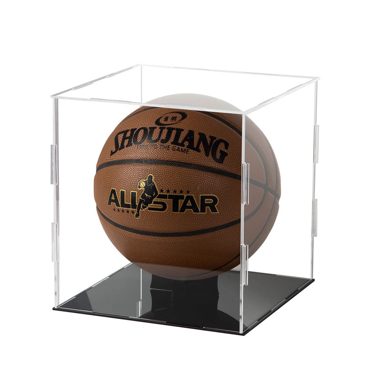 Basketball Display Case Clear Acrylic Glass Cube Assemble Transparent