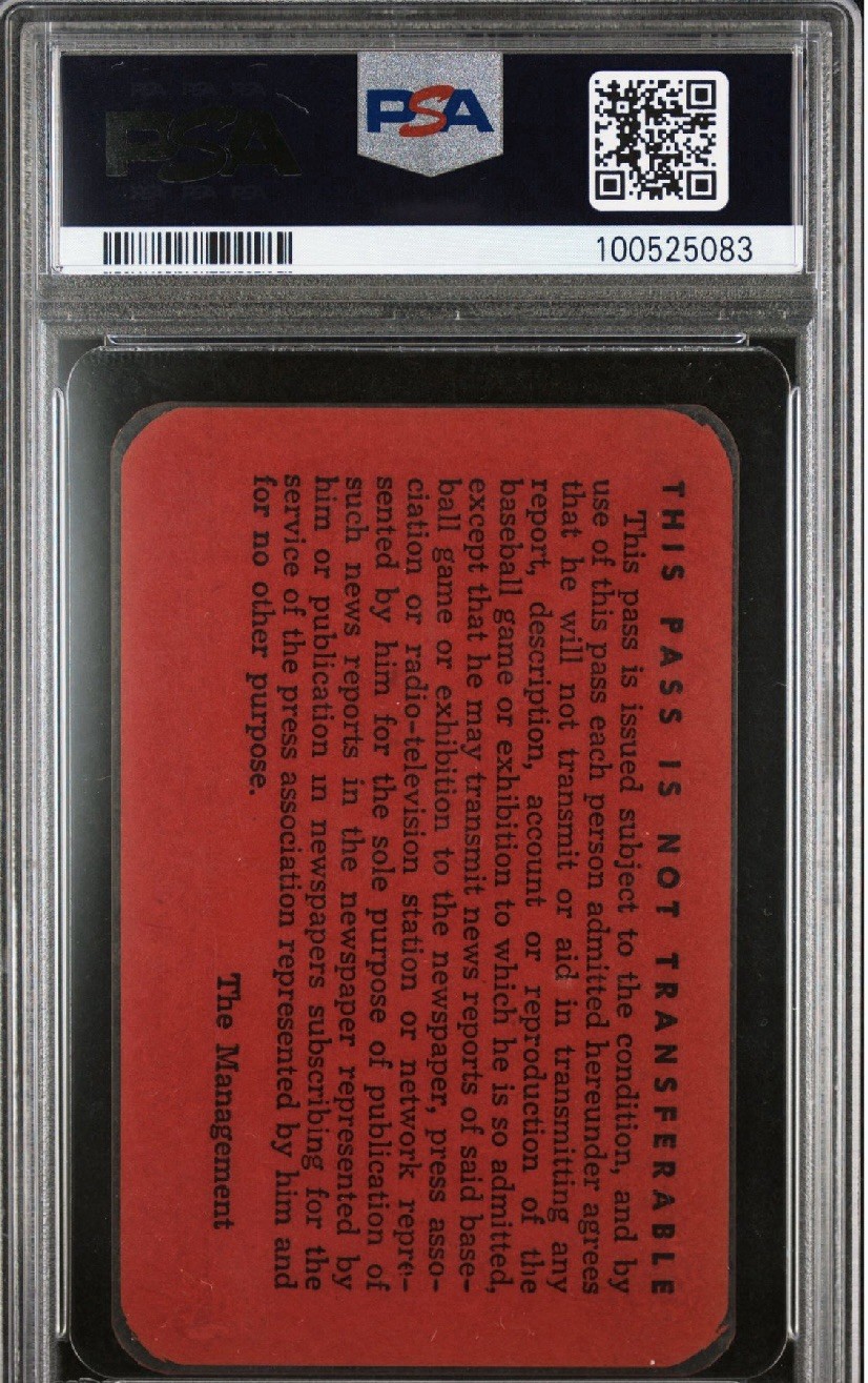 1961 Braves PSA Ticket Pass/Mays 4 HR 1 GM/Spahn No-Hit GM/300 Wins⚾️