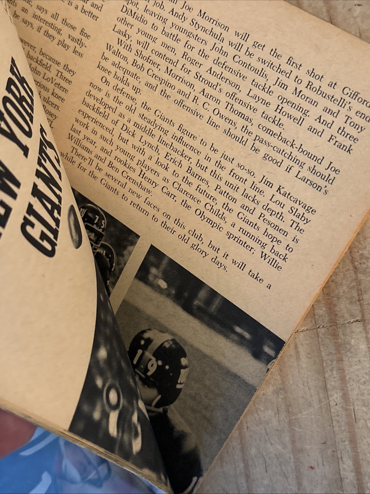 Touchdown 1965 Vintage Sports Football Magazine Joe Namath Jets Cookie Gilchrist