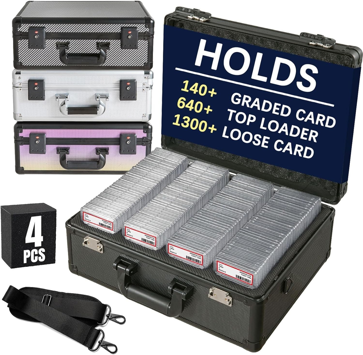 Combination Lock TCG Storage Case For Graded Slabs/Toploaders/Magnetic Holders