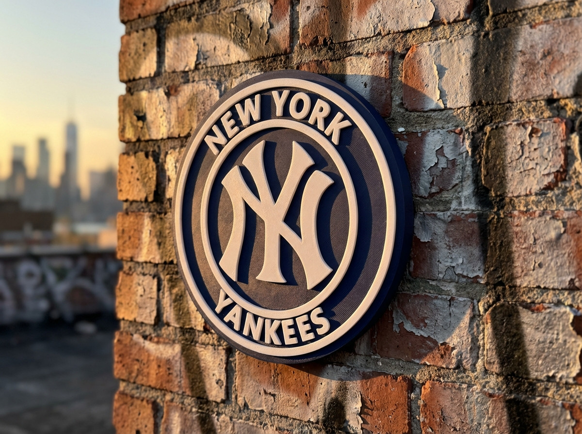 New York Yankees 3D Wall Sign MLB Baseball Decor Yankees Fan Gift Man Cave