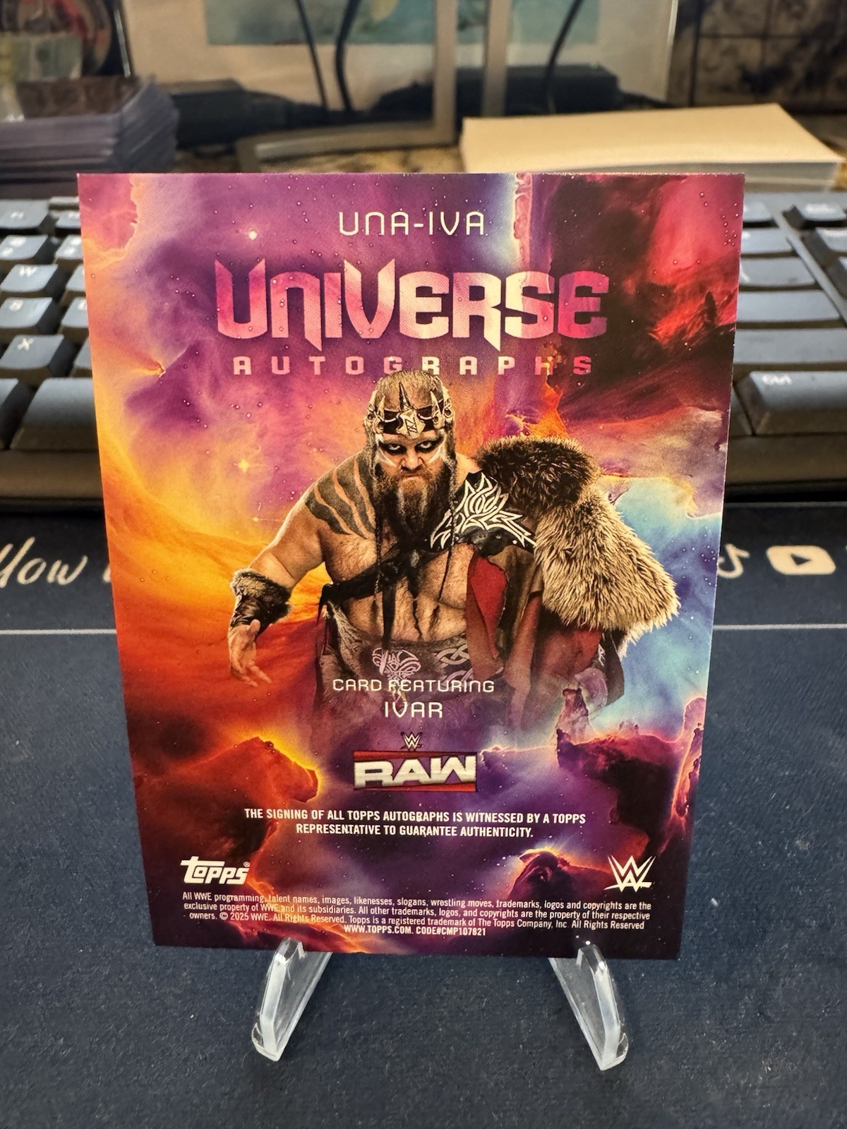 2025 Topps Universe WWE Ivar Auto Blue Pulse /199