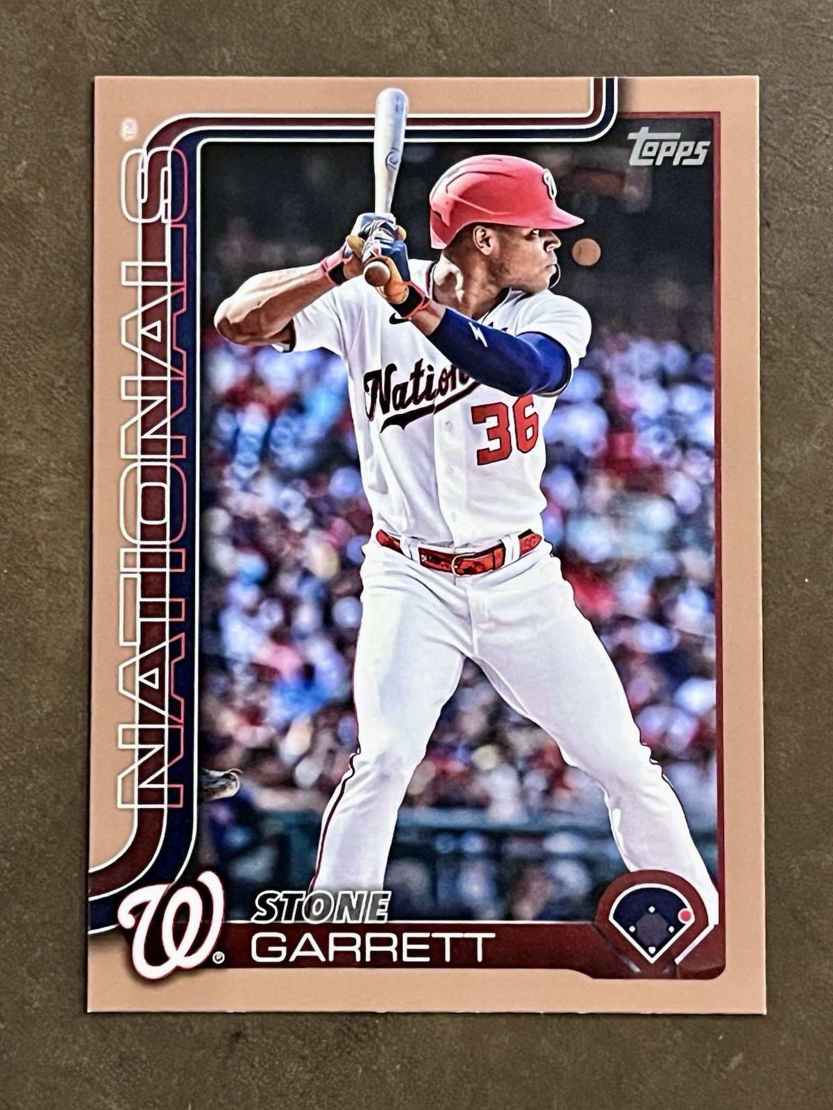 2025 Topps Series 2 Stone Garrett Gold Parallel /2025 Nationals #601
