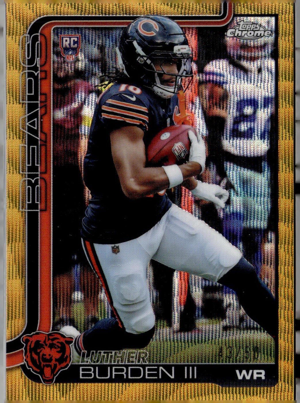 2025 Topps Chrome #334 Luther Burden III Gold Wave Refractor #/50