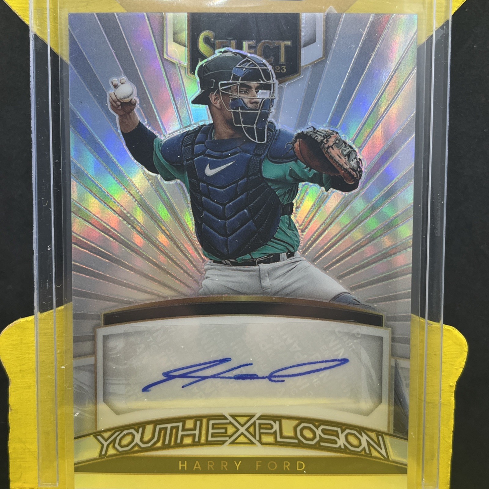 Harry Ford /99 RC Auto 2023 Select Youth Explosion Silver Prizm Mariners YES-HF