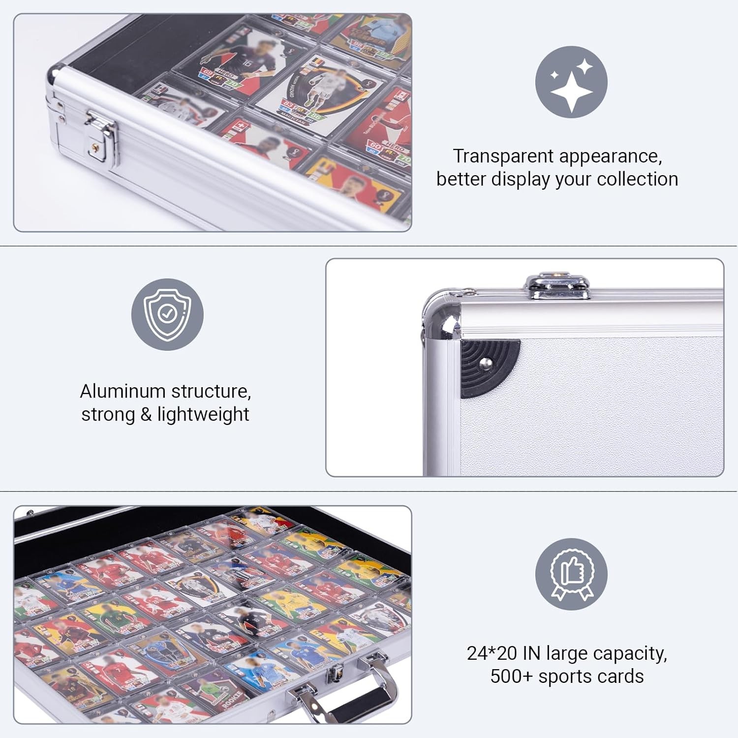 Card Show Display Case Large Aluminum 24 X20 Lockable Trading Card Display Case