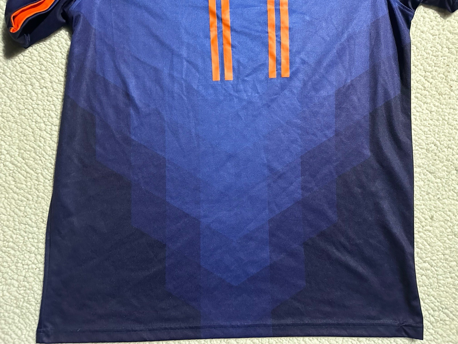 Netherlands 2014/15 Away Shirt Robben #11 Blue And Orange 2XL