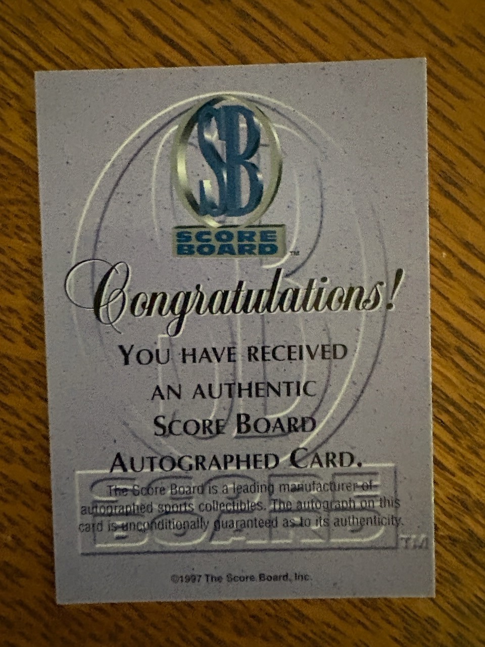 ANTOINE WALKER AUTOGRAPH 1997 SCOREBOARD # 267/300