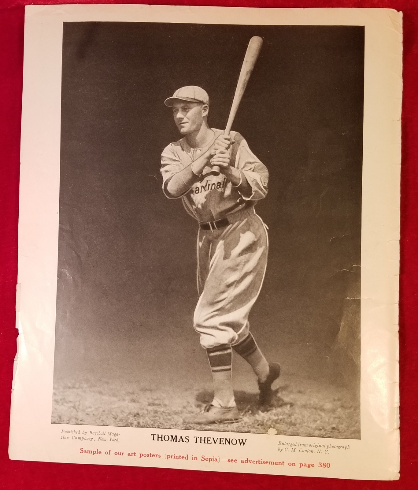 1927 Ty Cobb Baseball Magazine Cover ONLY Detroit Tigers Team 1920s HOF vtg RARE