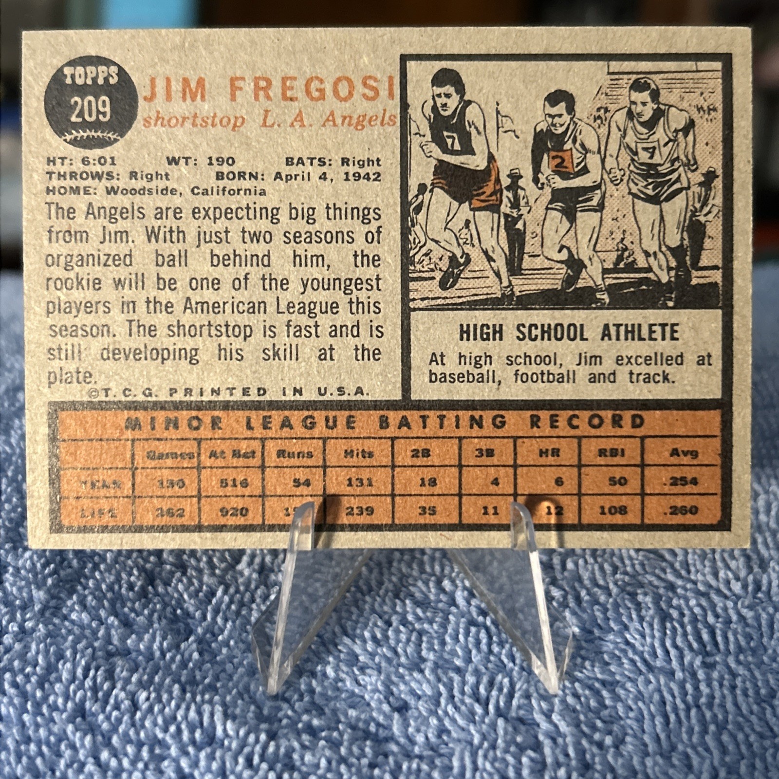 1962 Topps – Jim Fregosi #209 (RC)